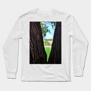 Looking at the River from in between the Trees Long Sleeve T-Shirt